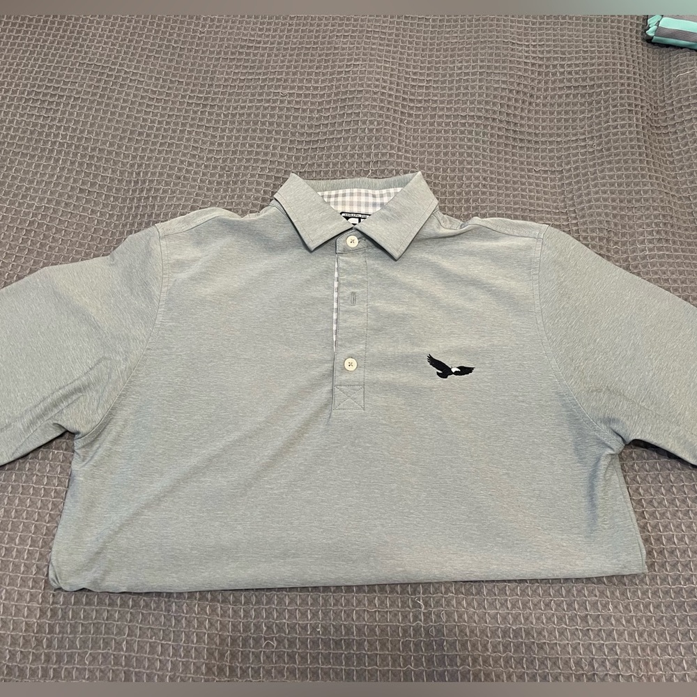 FootJoy Light Gray Polo Shirt with Black Logo